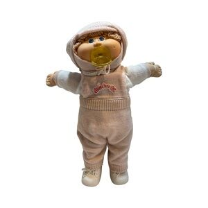 Vintage 1980s‎ Cabbage Patch Kids Doll with Yellow Pacifier and Original Outfit